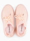 Рожеві текстильні кросівки на шнурівці | 6749385 | фото 7