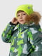 Зелена зимова куртка з хутряним оздобленням | 6749470 | фото 3