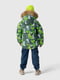 Зелена зимова куртка з хутряним оздобленням | 6749470 | фото 6