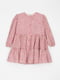 Рожева сукня в квітковий принт з відрізною спідницею в складку | 6749579