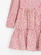 Рожева сукня в квітковий принт з відрізною спідницею в складку | 6749579 | фото 3