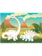 Книга “Перші розмальовки з кольоровим контуром і наліпками. “Динозаври” | 6749601 | фото 2
