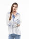 Сорочка біла з орнаментною синьою вишивкою | 6749626 | фото 2
