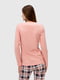 Рожева бавовняна піжама: лонгслів і штани | 6749677 | фото 5