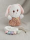 М'яка іграшка білий зайчик в сукні  | 6749720 | фото 2