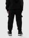 Спортивні чорні штани з принтом  | 6749796 | фото 3