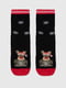 Чорні шкарпетки з принтом (35-38 р.)  | 6750009 | фото 3