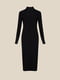 Сукня-светр чорна з комірцем-гольф | 6750021 | фото 6