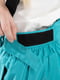 Штани на шлейках бірюзового кольору (158 см)  | 6750203 | фото 4