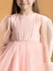 Рожева святкова сукня з оборками та рукавом-ліхтариком | 6750216 | фото 6