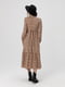 Бежева сукня А-силуету з відрізною спідницею в складку | 6750253 | фото 2