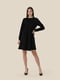 Чорна однотонна сукня А-силуету | 6750336 | фото 3