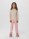 Бавовняна піжама: світшот з принтом і рожеві штани | 6750525