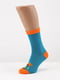 Шкарпетки бірюзового кольору з принтом (24-26 р.) | 6750584