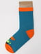Шкарпетки бірюзового кольору з принтом (24-26 р.) | 6750584 | фото 5