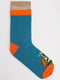 Шкарпетки бірюзового кольору з принтом (24-26 р.) | 6750584 | фото 6