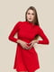 Червона сукня А-силуету з розкльошеною спідницею | 6750877 | фото 3