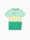 Зелено-жовта бавовняна піжама: футболка і шорти | 6751456 | фото 7