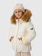 Зимова куртка молочного кольору з хутряним оздобленням | 6751579 | фото 7