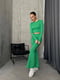 Зелений костюм: лонгслів та розкльошені штани | 6763965 | фото 3
