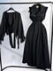 Чорний комплект: сукня А-силуету та сорочка | 6763990 | фото 4