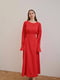 Червона сукня А-силуету з зав’язками з боків | 6764060 | фото 2