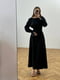 Чорна сукня А-силуету з зав’язками з боків | 6764062 | фото 2