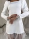Сукня А-силуету молочного кольору з елегантним декольте | 6764068 | фото 2