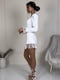 Сукня А-силуету молочного кольору з елегантним декольте | 6764068 | фото 3