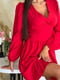 Червона сукня А-силуету V-подібним вирізом горловини | 6764082 | фото 4