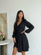 Чорна сукня А-силуету V-подібним вирізом горловини | 6764083 | фото 4