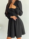 Чорна сукня А-силуету V-подібним вирізом горловини | 6764083 | фото 5