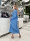 Блакитна сукня А-силуету з талією на резинці | 6764090 | фото 4