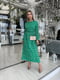 Зелена сукня А-силуету з талією на резинці | 6764091 | фото 4