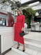 Червона сукня А-силуету в квітковий принт | 6764092 | фото 3