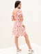 Сукня А-силуету пудрового кольору з рукавом-ліхтариком та ефектним декольте | 6752331 | фото 2