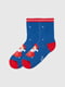 Шкарпетки (35-38) сині в новорічний  принт | 6752450 | фото 2
