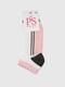 Шкарпетки біло-рожеві зі смужками чорного кольору | 6752507 | фото 7