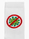 Шкарпетки (36-40) білого кольору з принтом | 6752616 | фото 2