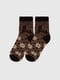 Шкарпетки (25-27) темно-коричневі в принт | 6752739 | фото 2