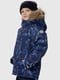Куртка зимова темно-синя в принт | 6753200 | фото 3