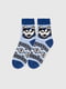 Шкарпетки (23-25) блакитного кольору  з принтом “Хаскі” | 6753376 | фото 3