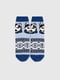 Шкарпетки (23-25) блакитного кольору  з принтом “Хаскі” | 6753376 | фото 4