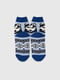 Шкарпетки (23-25) блакитного кольору  з принтом “Хаскі” | 6753376 | фото 5
