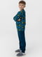 Піжама трикотажна "Космос": штани з манжетами та реглан  | 6753378 | фото 2