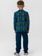 Піжама трикотажна "Космос": штани з манжетами та реглан  | 6753378 | фото 3