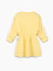 Жовта сукня з шнуруванням на талії та написом | 6753629 | фото 3