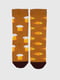 Шкарпетки (41-43) гірчичного кольору в принт  | 6753702 | фото 2