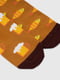 Шкарпетки (41-43) гірчичного кольору в принт  | 6753702 | фото 4
