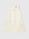 Сукня бальна молочного коьлору з візерунком  | 6753896